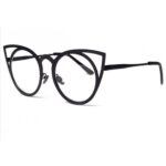 OKULARY "ROYAL CAT EYES" - CZARNE ZERÓWKI OK70WZ7 - obrazek 2