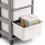 Plastikowy regał na kółkach szafka szuflady szafa 54,7x 33,5 x 24,5cm SZ56 - obrazek 4