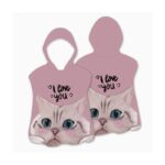 RĘCZNIK PLAŻOWY Peleryna dziecięca I LOVE YOU kotek 60 x 60cm PEL02WZ2 - obrazek 2