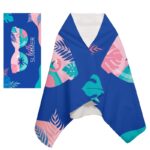 Ręcznik plażowy prostokątny niebieski HELLO SUMMER 150x70 REC54WZ9 - obrazek 3