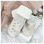 RĘKAWICZKI PEARLS BEŻOWE REK48BE - obrazek 2