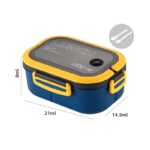 Śniadaniówka LUNCH BOX ze sztućcami 21 x 14,5 x 8cm granat PJM44GRAN - obrazek 2