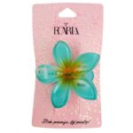 Spinka do włosów klamra XL KLIPS kwiat ombre niebieski 6 cm SP405 - obrazek 2