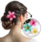 Spinka do włosów klamra XL KLIPS kwiat różowy ombre 6 cm SP403