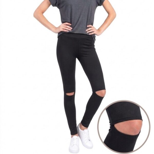 Sportowe Legginsy Fitness Trening Czarne M LEG19M