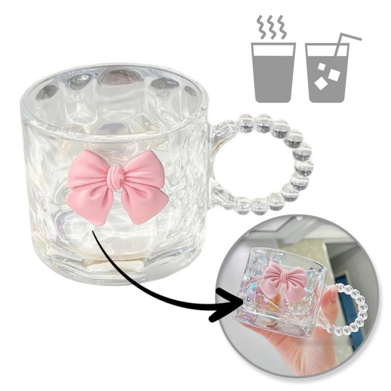 szklanka-opalizujaca-kokardka-z-uchem-do-kawy-drinkow-1szt-260ml-szk80 Szklanka opalizująca kokardka z uchem do kawy, drinków 1szt 260ml SZK80 - obrazek 1