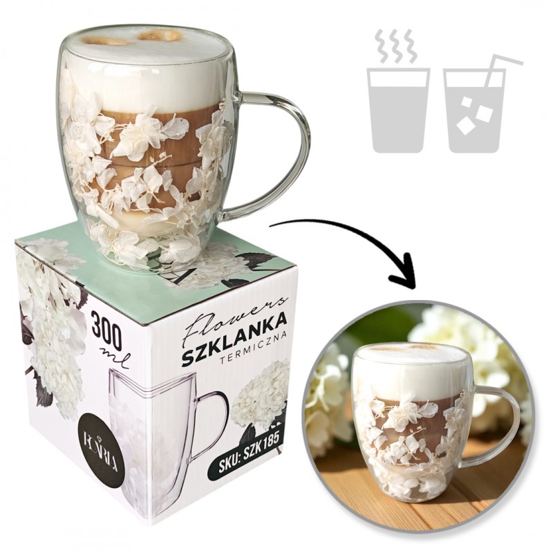 szklanka-termiczna-z-bialymi-kwiatami-w-srodku-hortensje-300ml-1szt-szk185 Szklanka termiczna z białymi kwiatami w środku, hortensje 300ml 1szt - SZK185 - obrazek 1