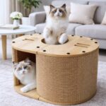 Tekturowy drapak dla kota, budka, domek, legowisko - 57 x 39,5 x 25 cm KOT31 - obrazek 2
