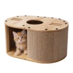Tekturowy drapak dla kota, budka, domek, legowisko - 57 x 39,5 x 25 cm KOT31 - obrazek 5