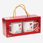 Zestaw 2szt KUBKÓW WALENTYNKOWYCH - LOVE YOU w pudełku z łyżeczkami 300 ml KB24 - obrazek 4