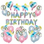 Zestaw Balonów HAPPY BIRTHDAY kolorowe 50 szt BLN03